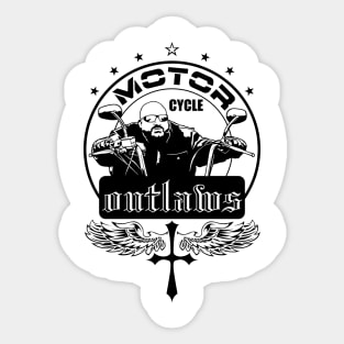 Motor Cycle Outlaws, MotorCycle Rider Tee Sticker